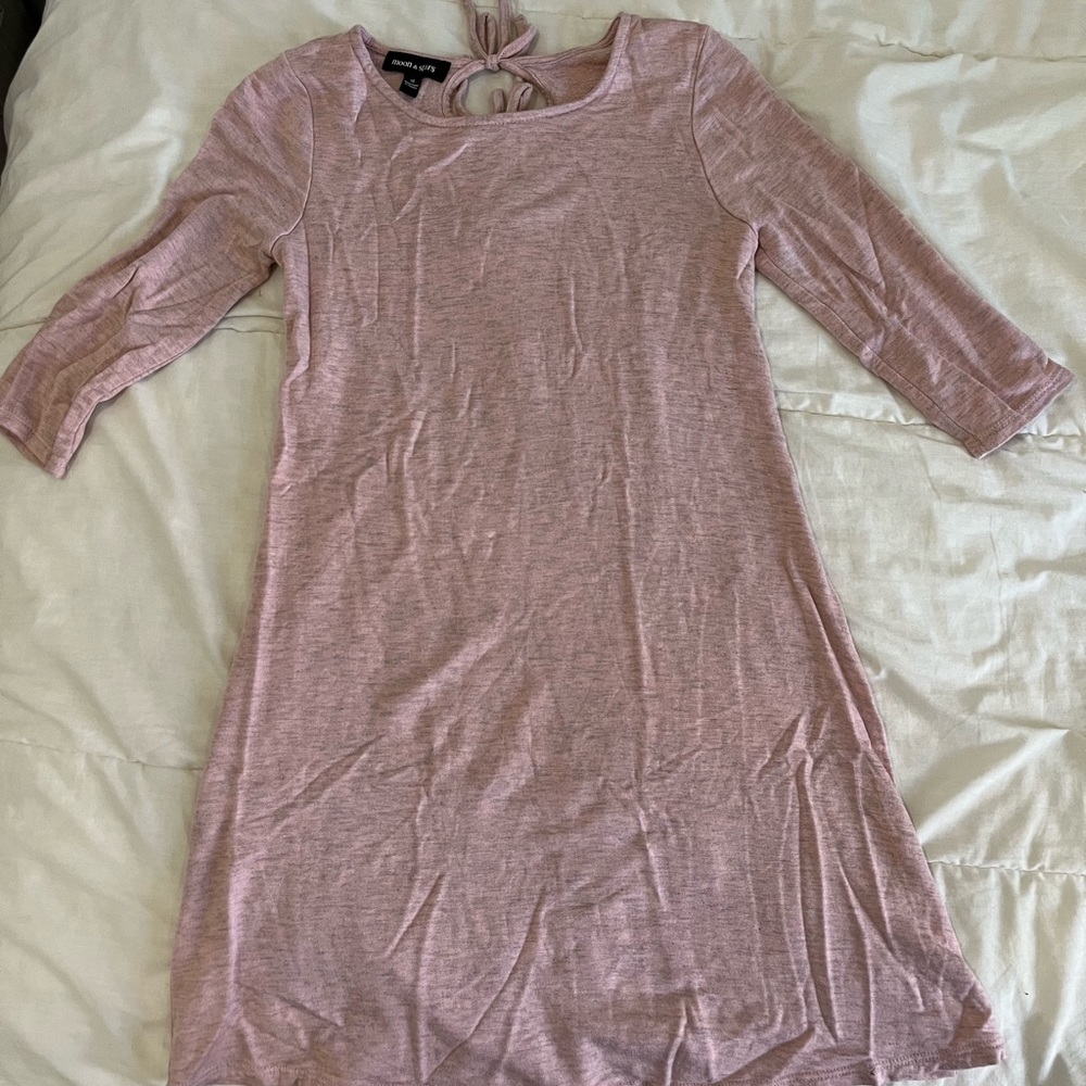 Light pink long sleeve moon & stars dress